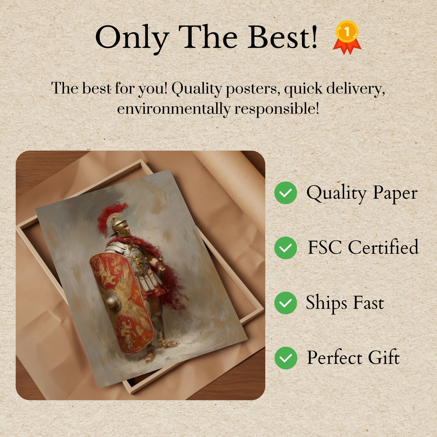 Majestic Roman Legionary Battle Poster