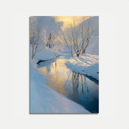 Winterstroom Reflectie Poster