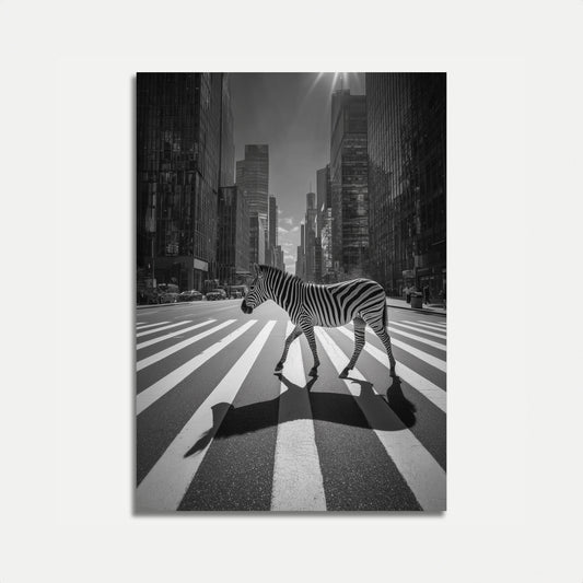 Urban Zebra Street Crossing Poster