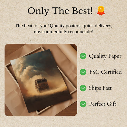 Desert Military Truck Storm Poster