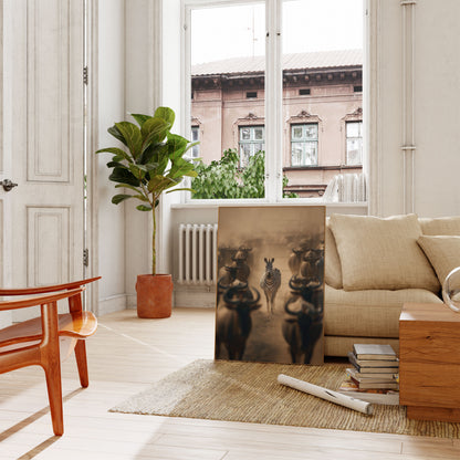 Solitary Zebra Wilderness Poster