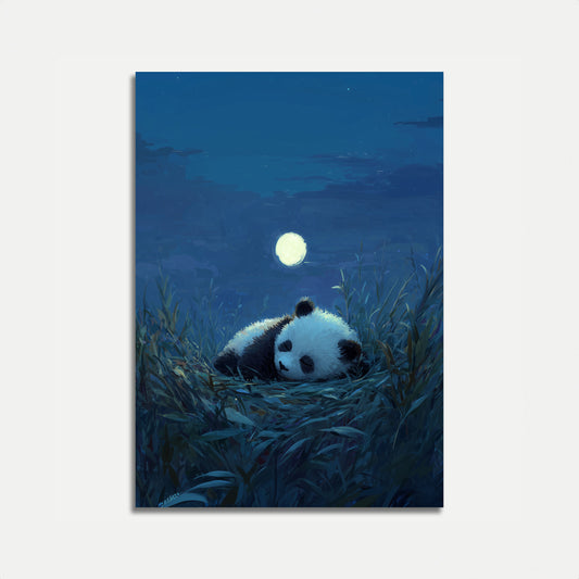 Moonlit Panda Slumber Poster