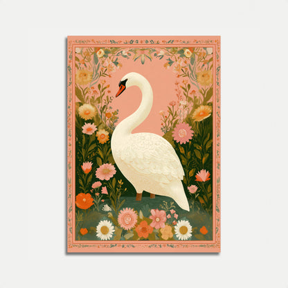 Manifesto di Cigno Elegante Botanico