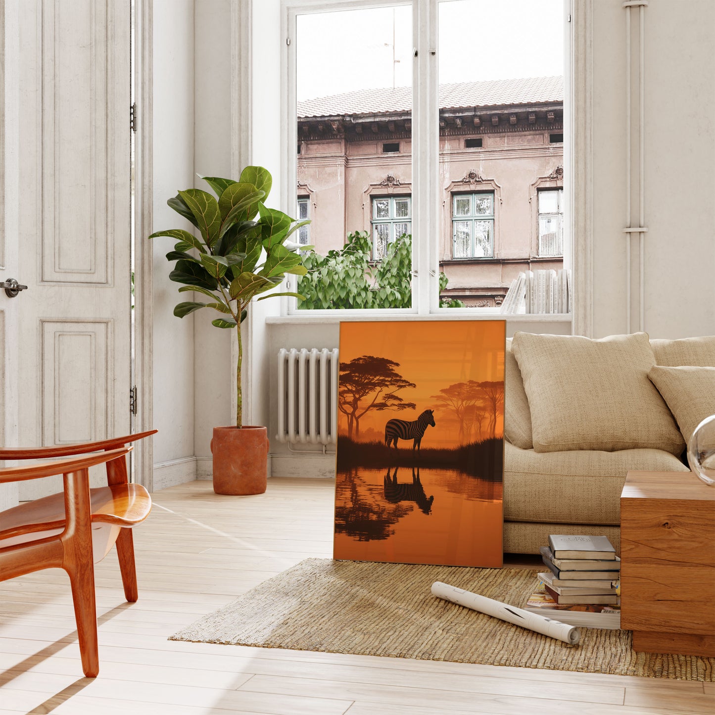 Serene Savanna Sunset Poster