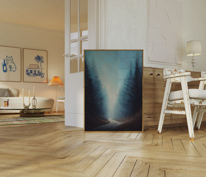 Misty Forest Road Poster
