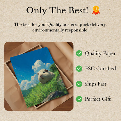 Póster de conejillo de indias de Sunny Meadow