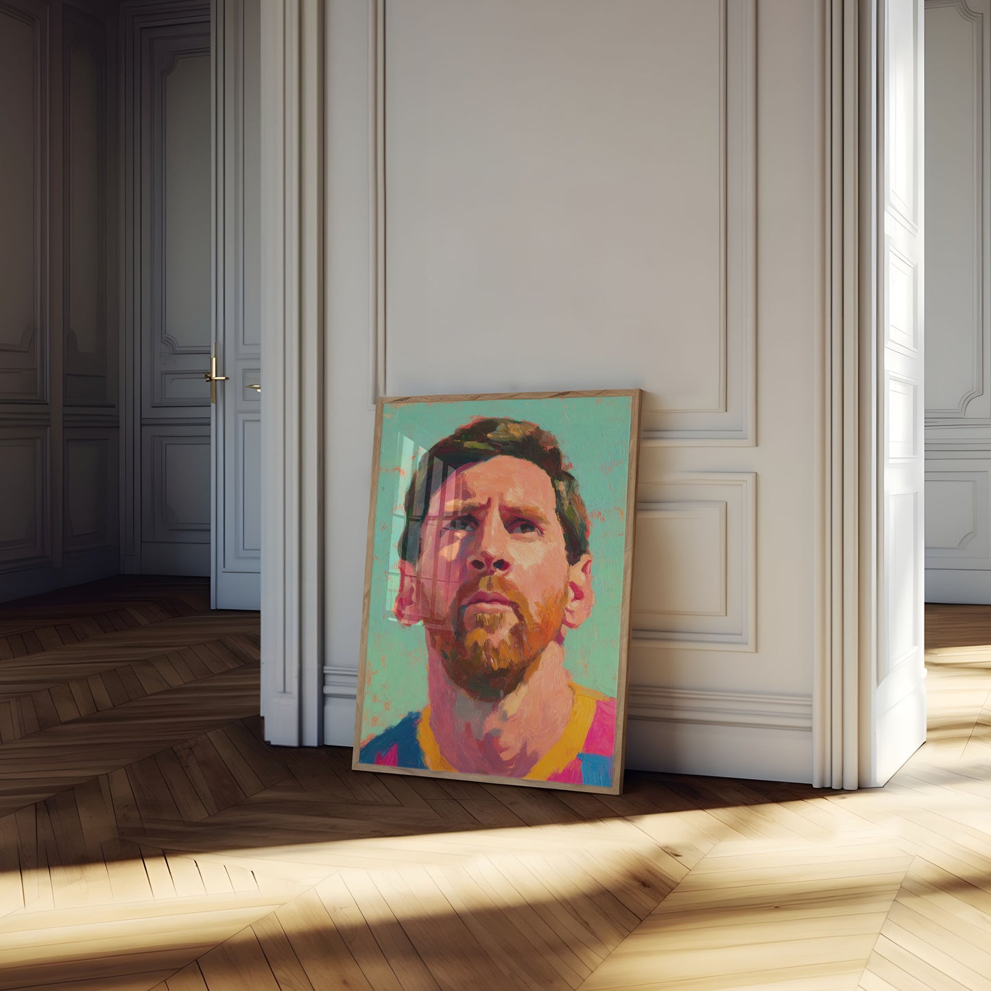 Kleurrijke Messi Voetballegende Poster