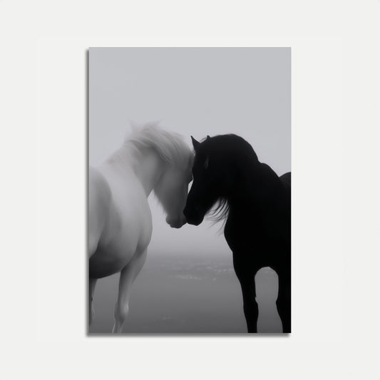 Plakat Harmonii Monochromatycznych Koni