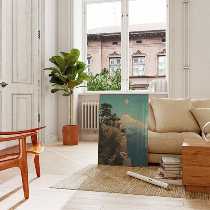 Zen Fjell Tempel Plakat