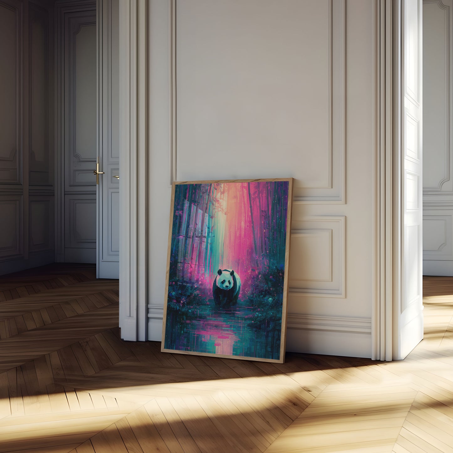 Enchanted Panda Forest Poster