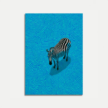 Plakat "Zebra w niebieskich falach"