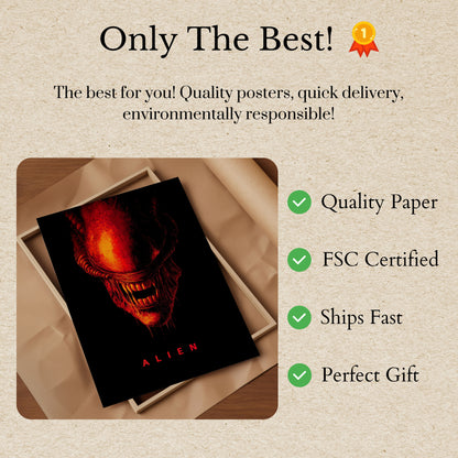 Fiery Alien Monster Poster