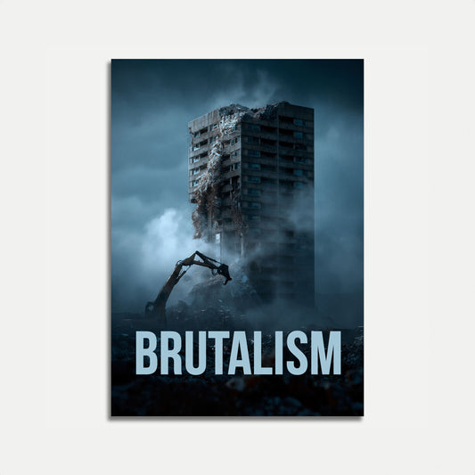 Brutalist Architecture Destruction Poster