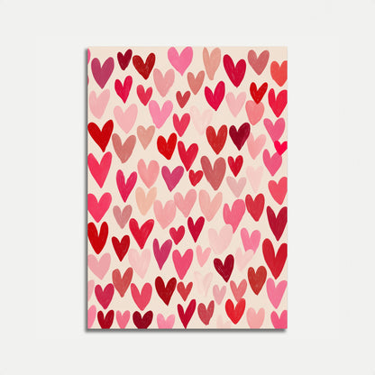 Colorful Hearts Love Poster