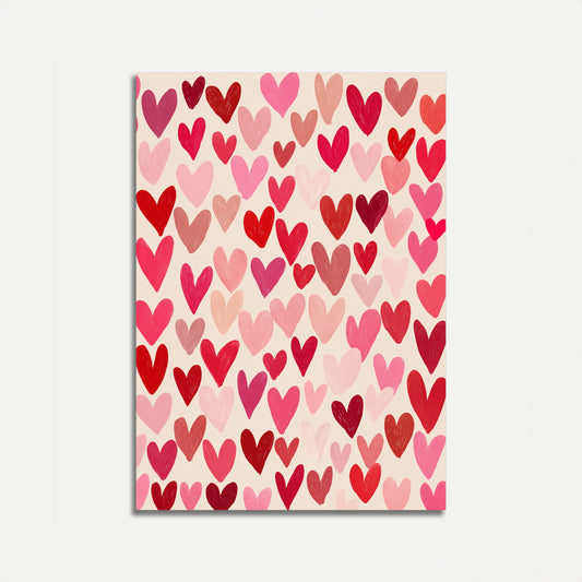 Bunte Herzen Liebes-Poster