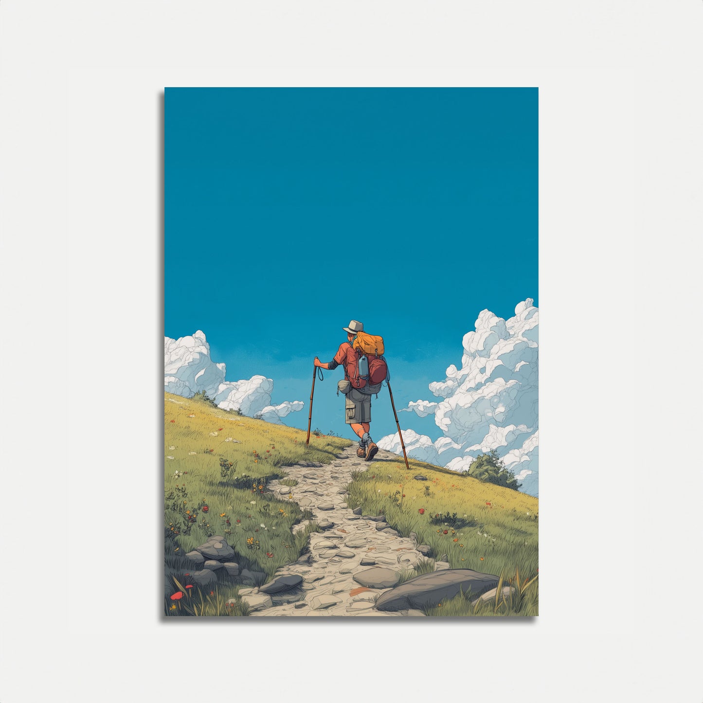 Mountain Trail Wanderer Poster