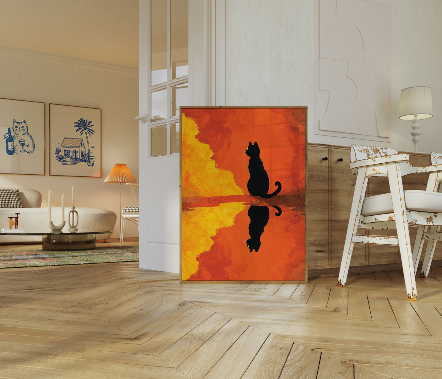 Katte ved Lavaen Plakat