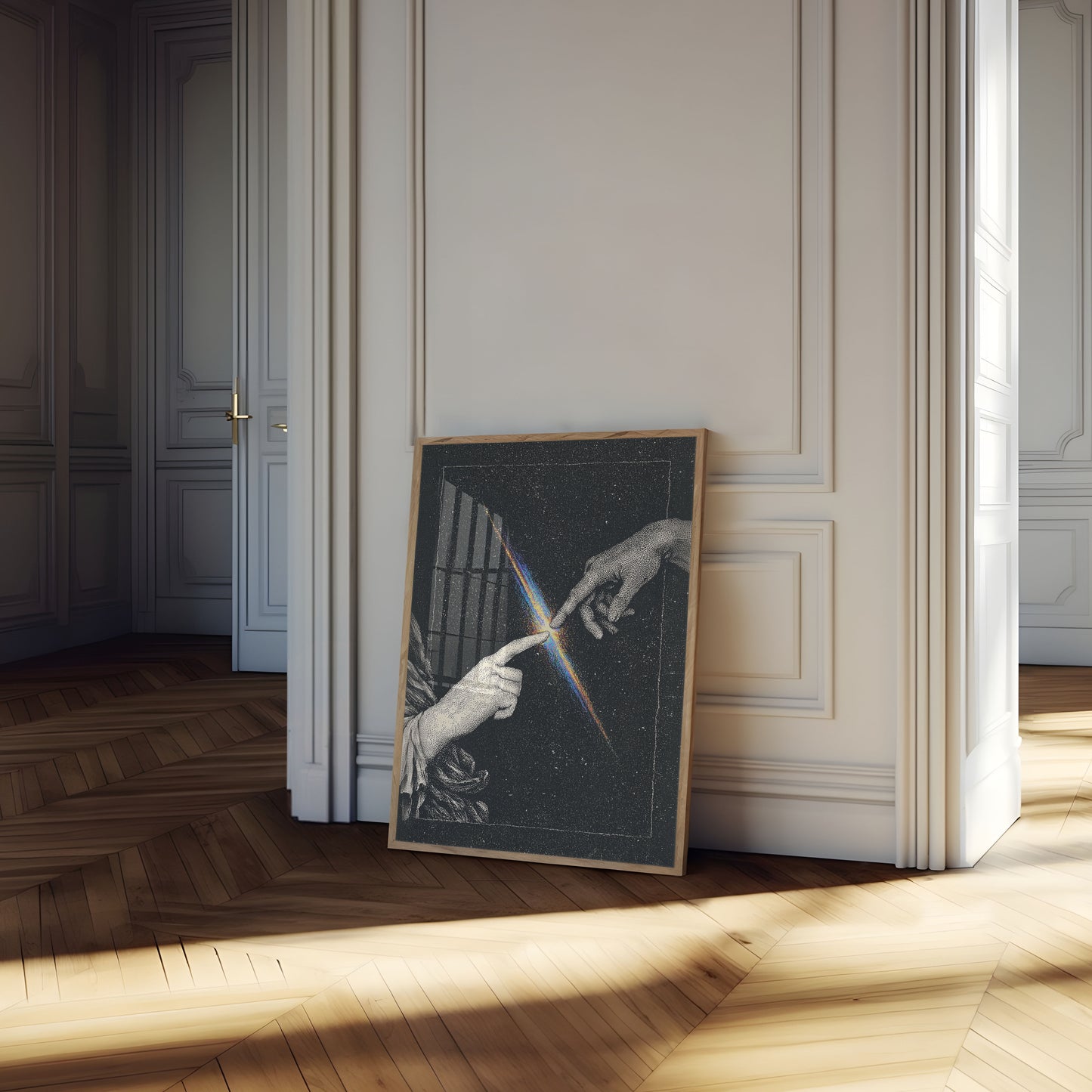 Affiche de la Main de Connexion Cosmique