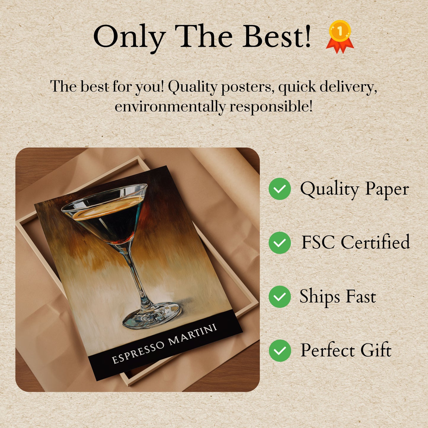 Elegant Espresso Martini Poster