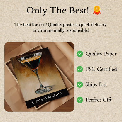 Elegant Espresso Martini Poster