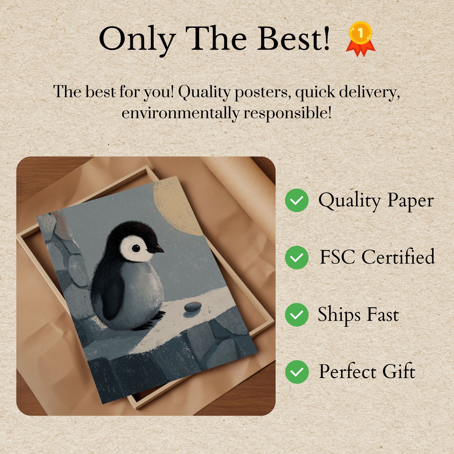 Affiche Portrait du Petit Manchot