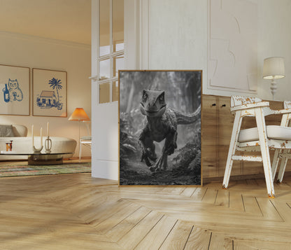 Póster de Velociraptor cazador prehistórico