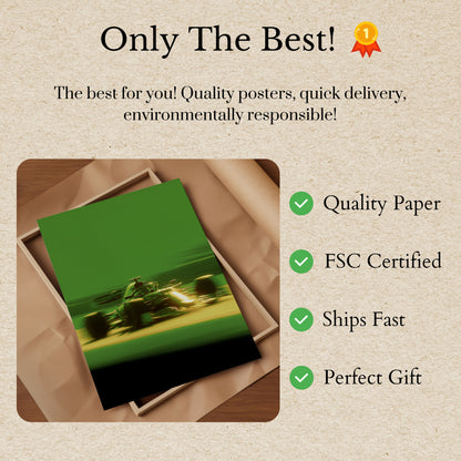 Green Speed Formula 1 Poster