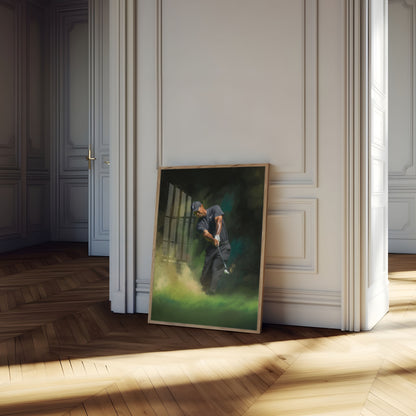 Póster de potencia del swing de golf