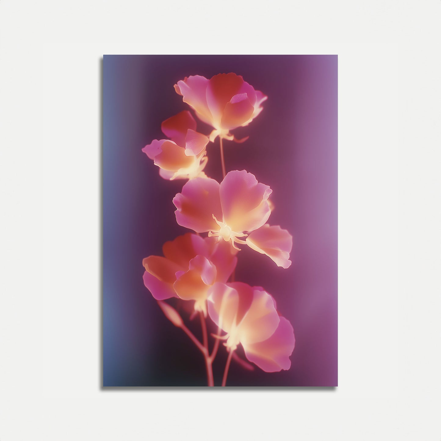 Luminous Pink Flowers Poster