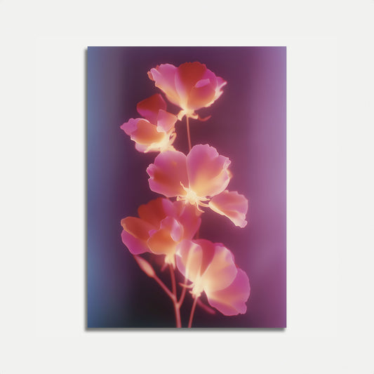 Luminous Pink Flowers Poster