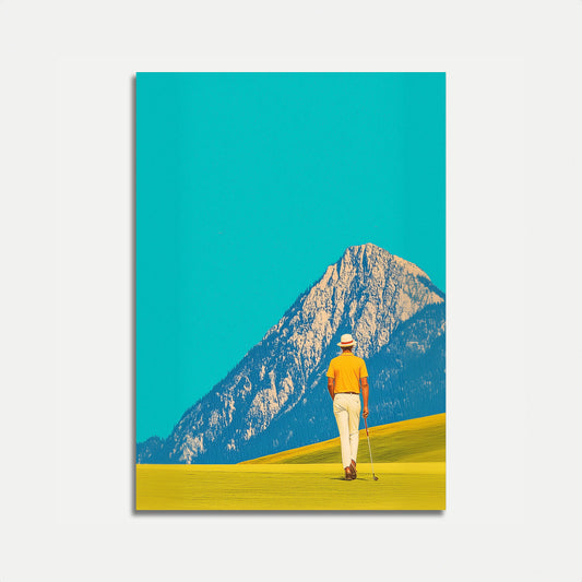 Affiche Sérénité du golf en montagne