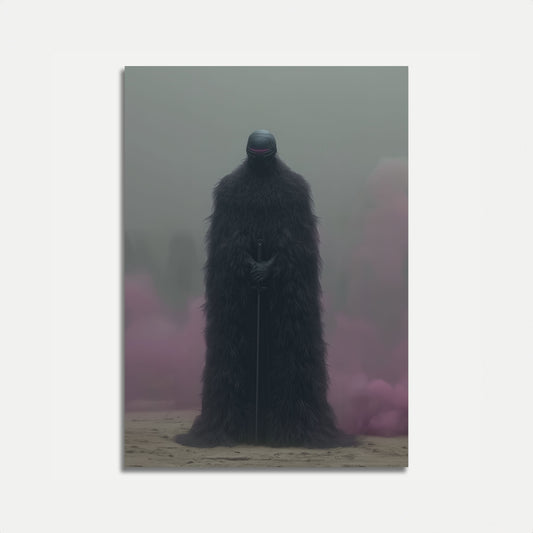 Mysterious Fur-Clad Warrior Poster