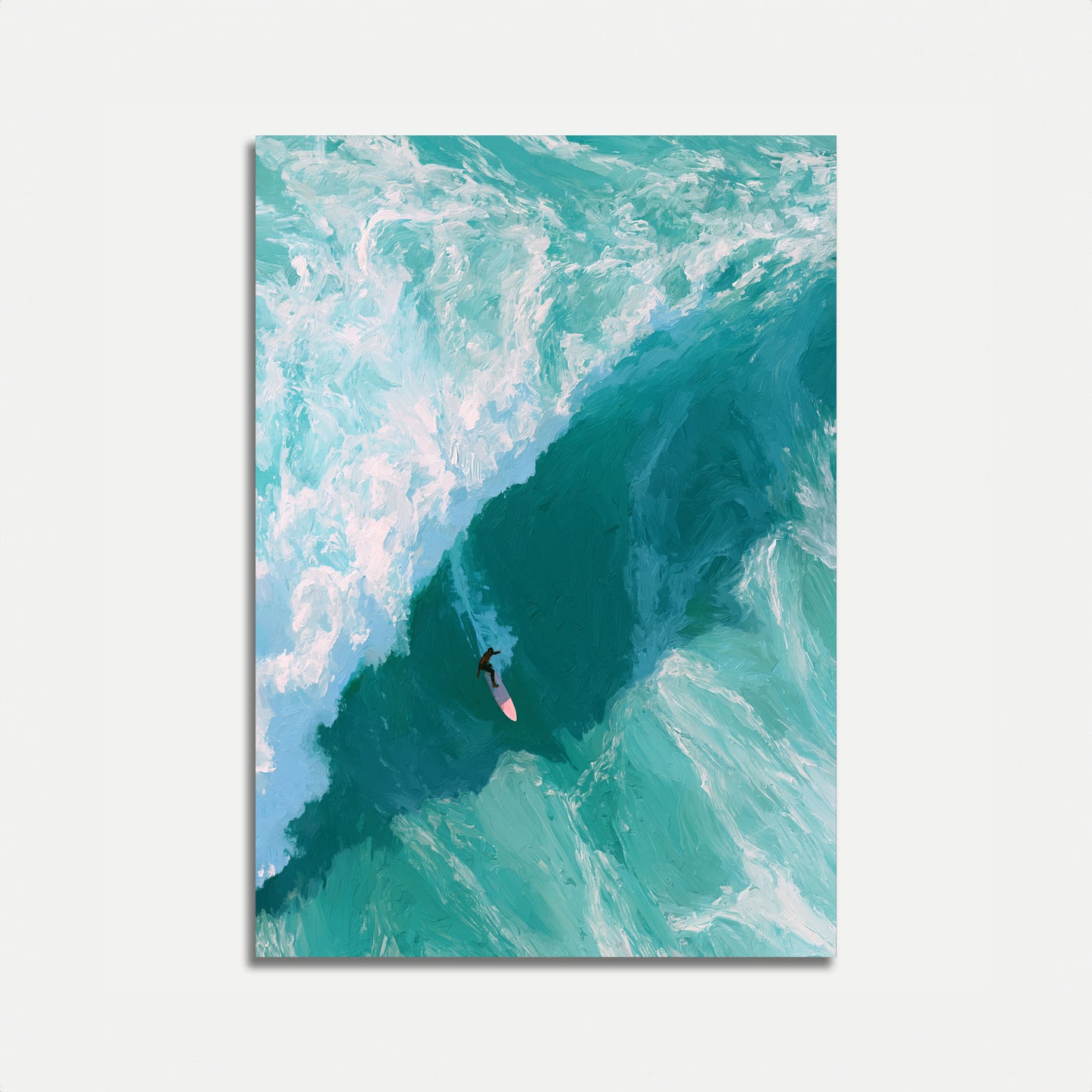 Surfer auf der Welle Poster