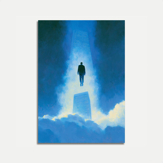 Ascending Through the Clouds Poster