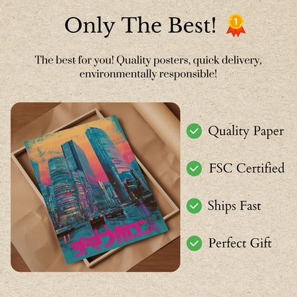 Neon Tokio Cyberpunk Urban Poster