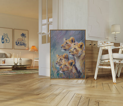 Affiche de la Fierté des Lions sous la Pluie