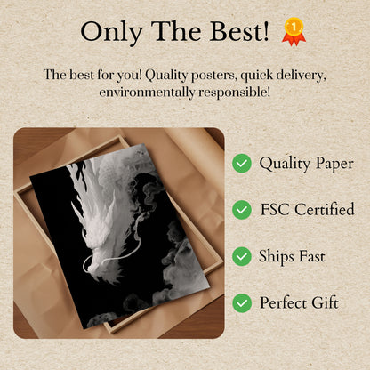 Ethereal Dragon Clouds Poster