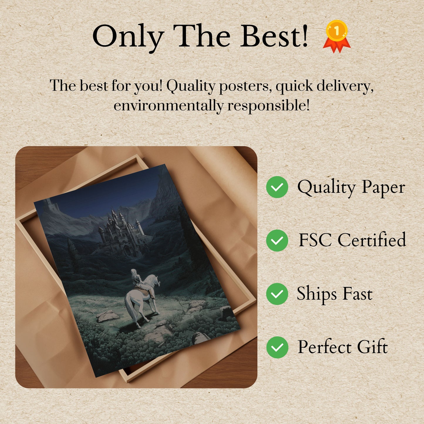 Mystisk Slottsfjellets Reise Plakat