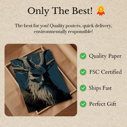 Ancient Tree Spirit Viking Poster