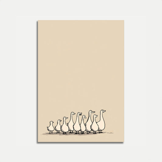 A Row of Geese Poster