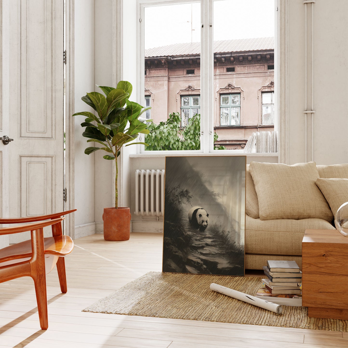 Misty Mountain Panda Poster