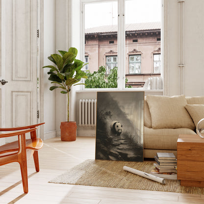 Misty Mountain Panda Poster