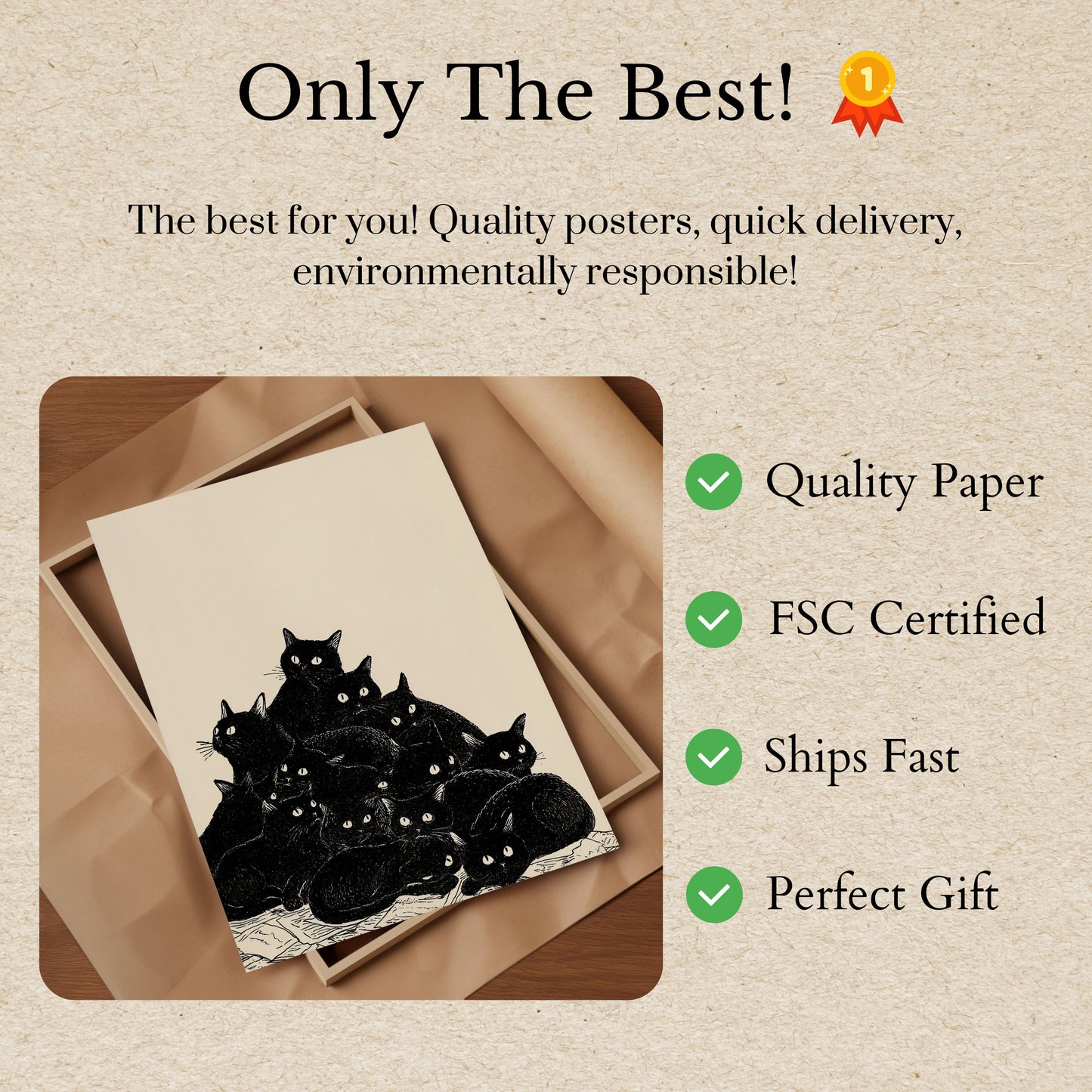 Black Cats Cluster Poster