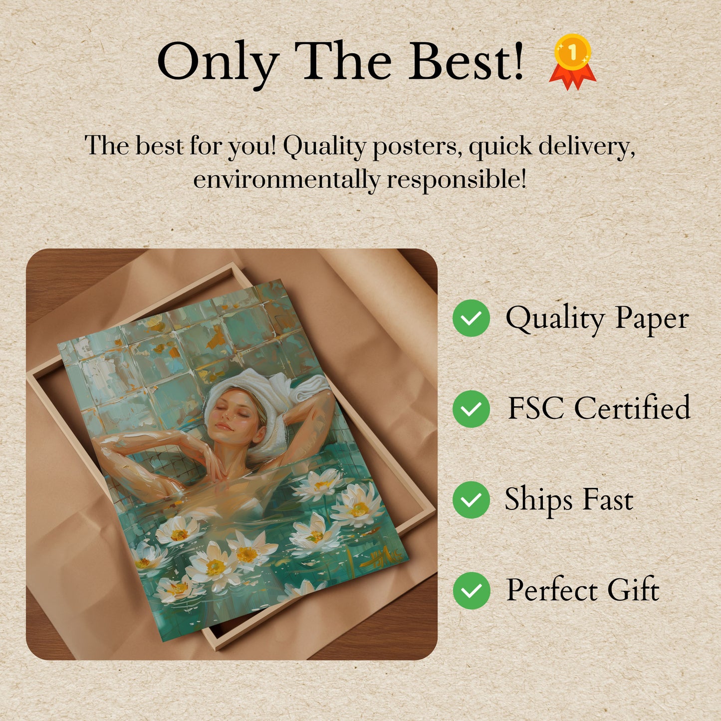 Serene Lotus Bath Relaxation Poster