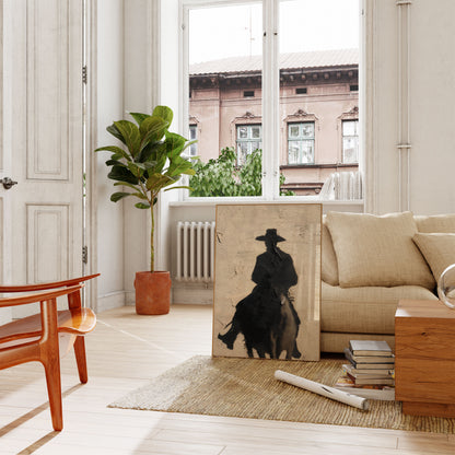 Silhouette eines Cowboys Poster