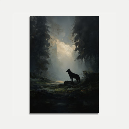 Lone Wolf Forest Whisper Poster
