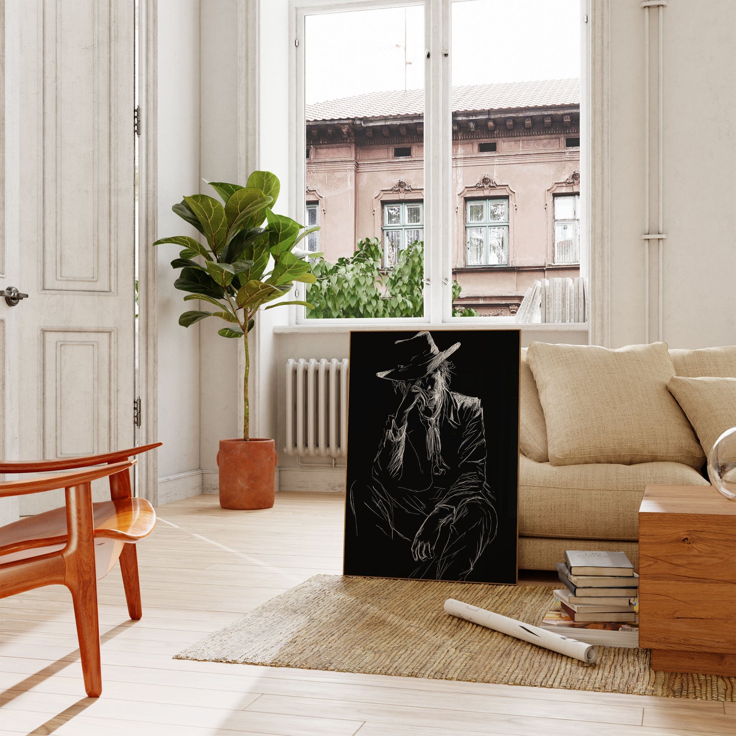 Mysterious Cowboy Silhouette Poster