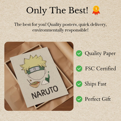 Naruto Anime Ramen Held Poster