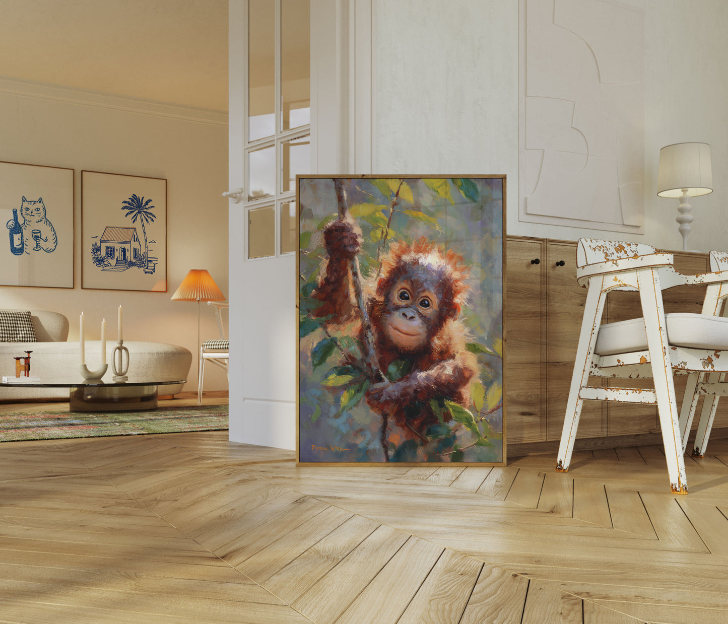Jonge Orang-oetan in Jungle Poster