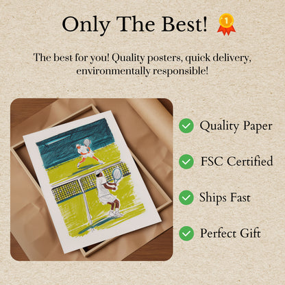 Dynamic Tennis Action Poster